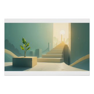 Universal Growth Illustration Poster