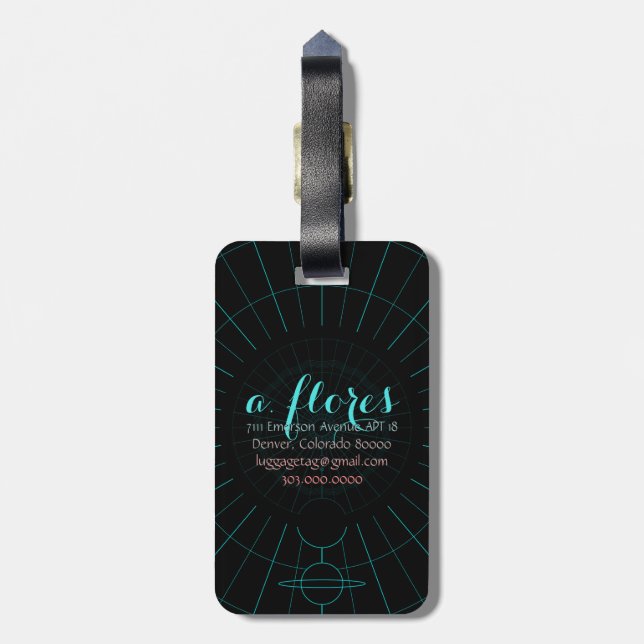 universal love luggage tag (Back Vertical)