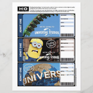Universal Mock Ticket for Travel and Events