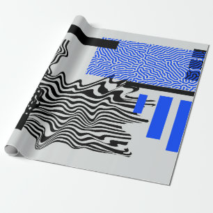Universal Modern Geometric Shapes Set. Chaotic Gli Wrapping Paper