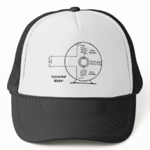 Universal Motor Diagram on a Trucker Hat