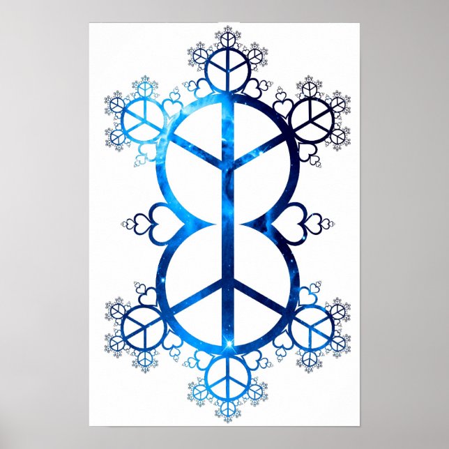 Universal Peace & Love Fractal Poster (Front)