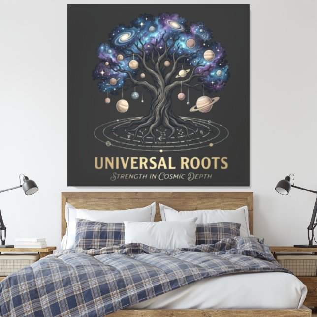 Universal Roots Canvas Print (Insitu(Bedroom))