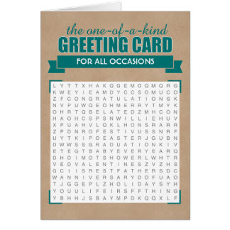 Universal Word Search Greeting Card
