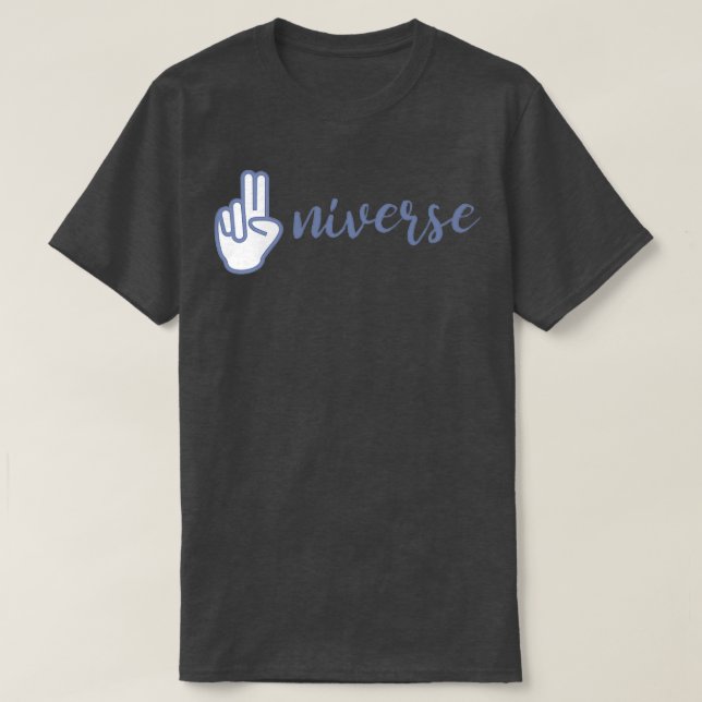 Universe American Sign Language Hand Design T-Shirt (Design Front)