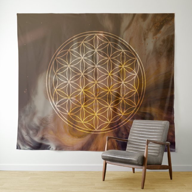 Universe Flower of Life Tapestry (In Situ (Horizontal))