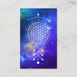 *~* Universe Flower of Life Yoga Reiki Astrology Business Card