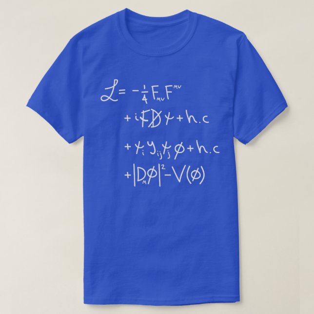 Universe Lagrangian W  T-Shirt (Design Front)