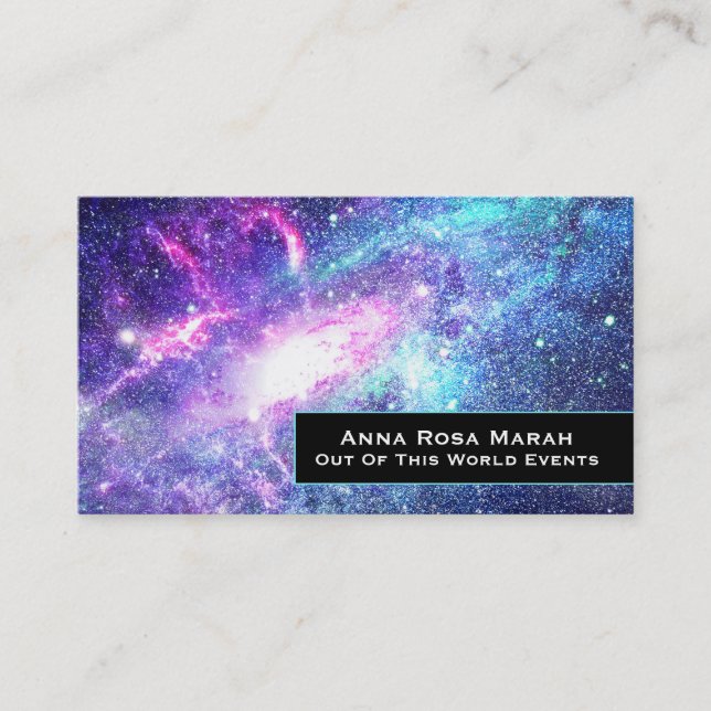 *~* Universe Nebula Cosmos Galaxy Stars Business Card (Front)