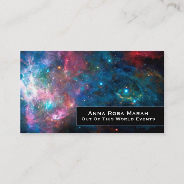 *~* Universe Nebula Cosmos Stars Galaxy Business Card (Front)