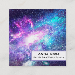 *~* Universe Nebula Stars .  Galaxy Cosmos Square Business Card