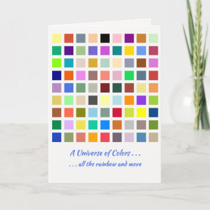 Universe of Colours, the rainbow & more - 81 shade Thank You Card