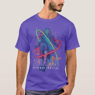 Universe Parallel Traveller Astronaut Space Ship R T-Shirt