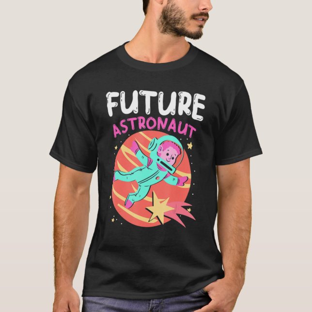 Universe Planet Outer Space Kids Science Future As T-Shirt (Front)
