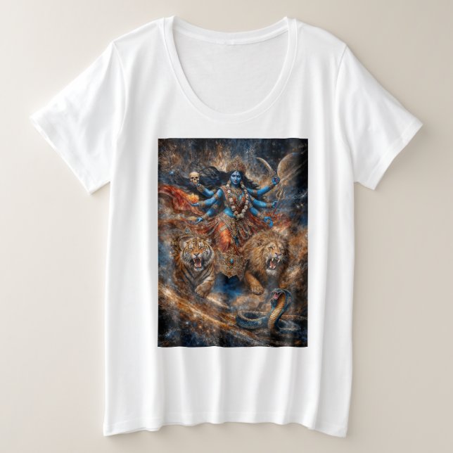 Universe Powers of Kali Goddess Plus Size T-Shirt (Design Front)