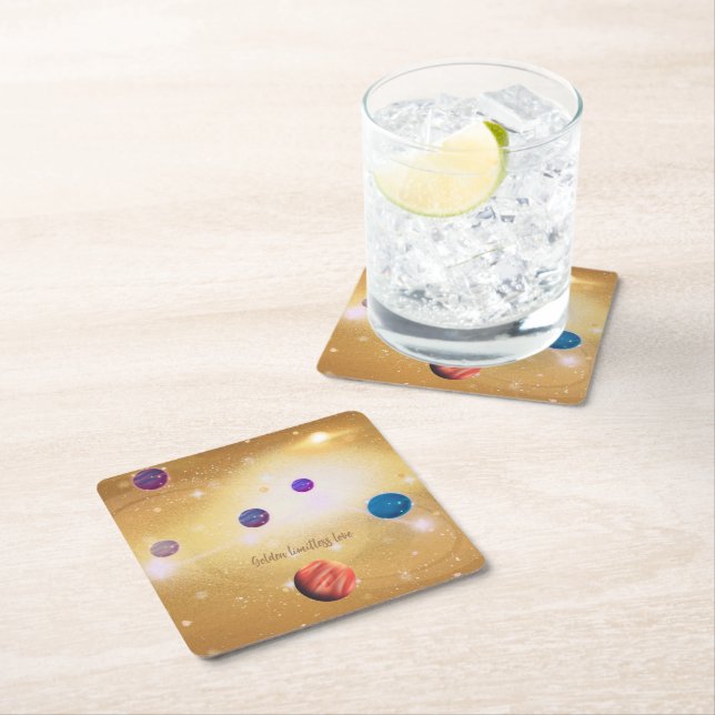 Universe Square Paper Coaster (Insitu)