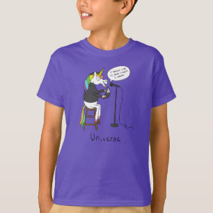 Universe Unicorn Poetry Funny Boy's Kid's T-shirt
