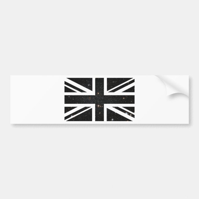 Universe Union Jack British(UK) Flag Bumper Sticker (Front)