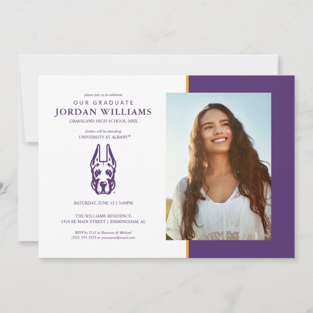 University at Albany Great Dane Mascot Head Announcement (Front)