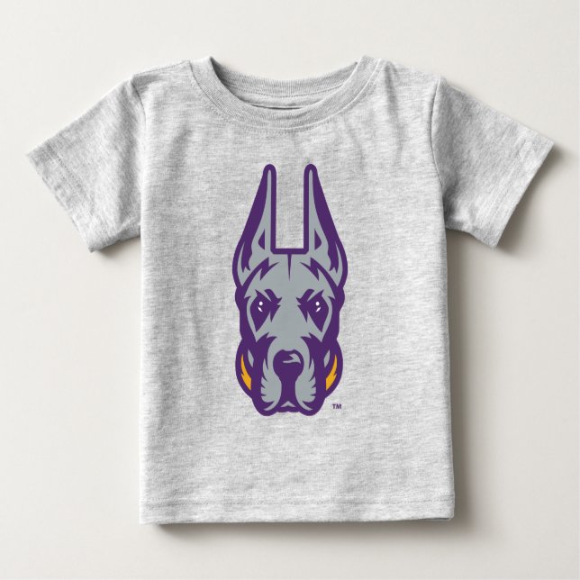 University at Albany Great Dane Mascot Head Baby T-Shirt (Front)
