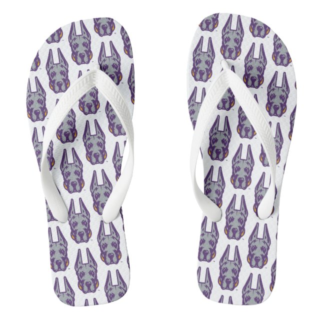 University at Albany Great Dane Mascot Head Jandals (Footbed)