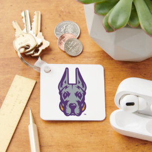 University at Albany Great Dane Mascot Head Key Ring