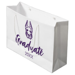 University at Albany Great Dane Mascot Head Large Gift Bag