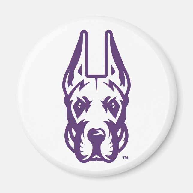 University at Albany Great Dane Mascot Head Magnet (Front)