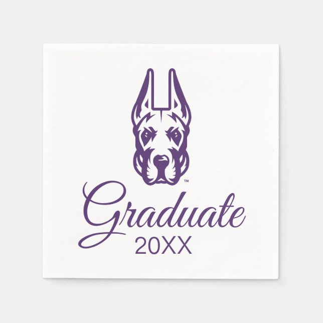 University at Albany Great Dane Mascot Head Napkin (Front)