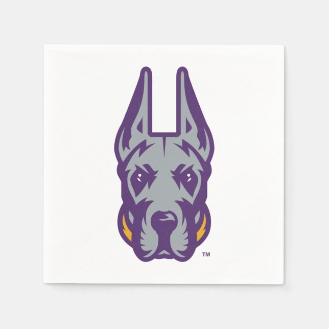 University at Albany Great Dane Mascot Head Napkin (Front)