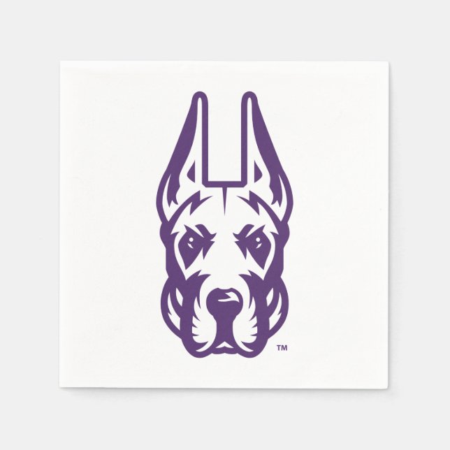 University at Albany Great Dane Mascot Head Napkin (Front)