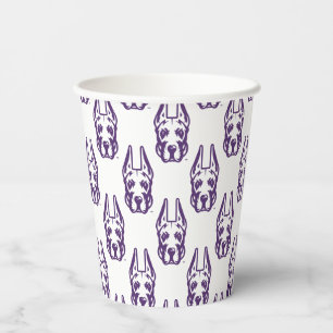 University at Albany Great Dane Mascot Head Paper Cups