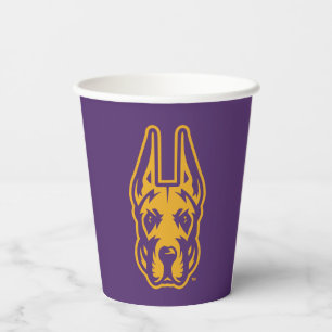 University at Albany Great Dane Mascot Head Paper Cups