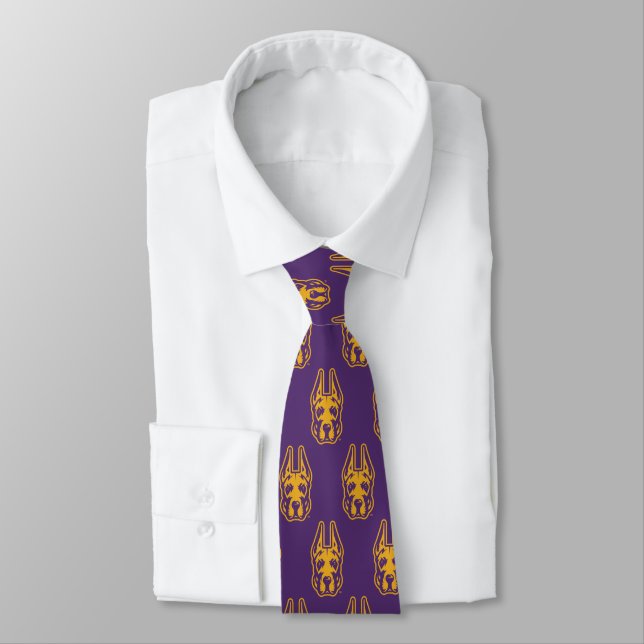 University at Albany Great Dane Mascot Head Tie (Tied)