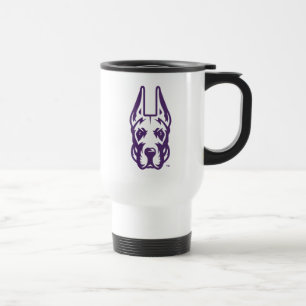 University at Albany Great Dane Mascot Head Travel Mug