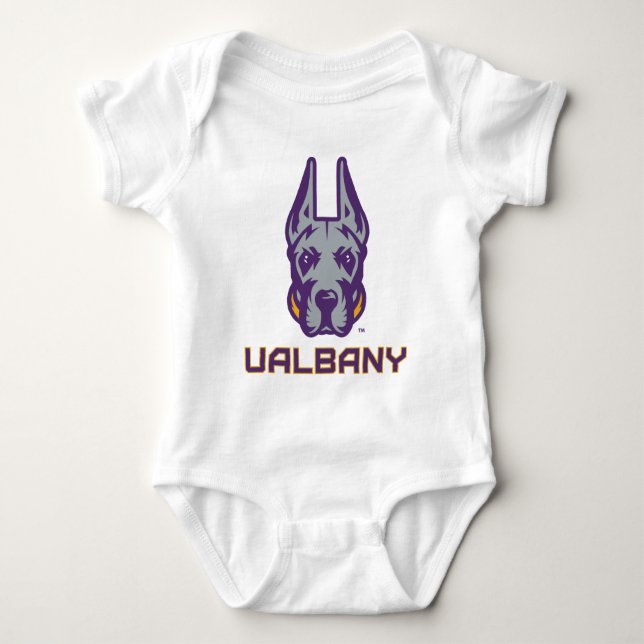 University at Albany Great Danes Baby Bodysuit (Front)
