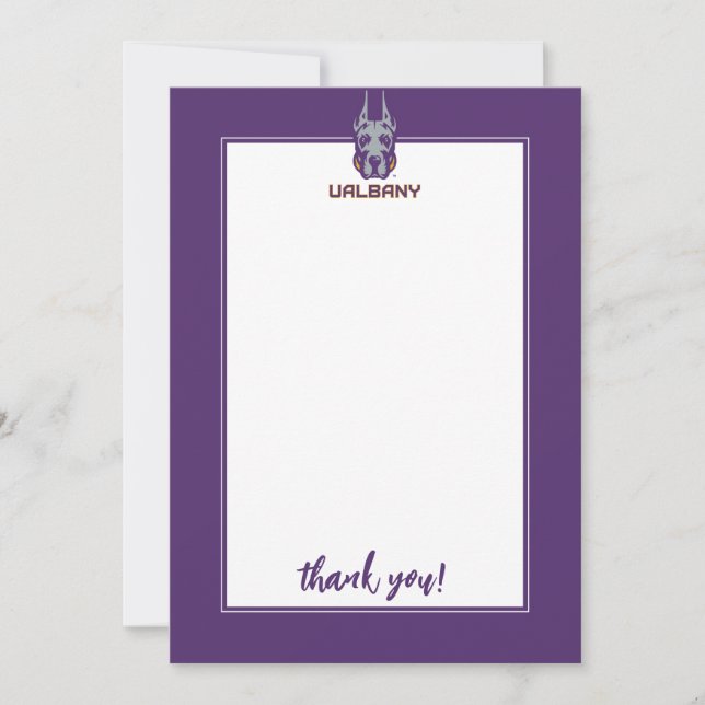 University at Albany Great Danes Thank You Card (Front)