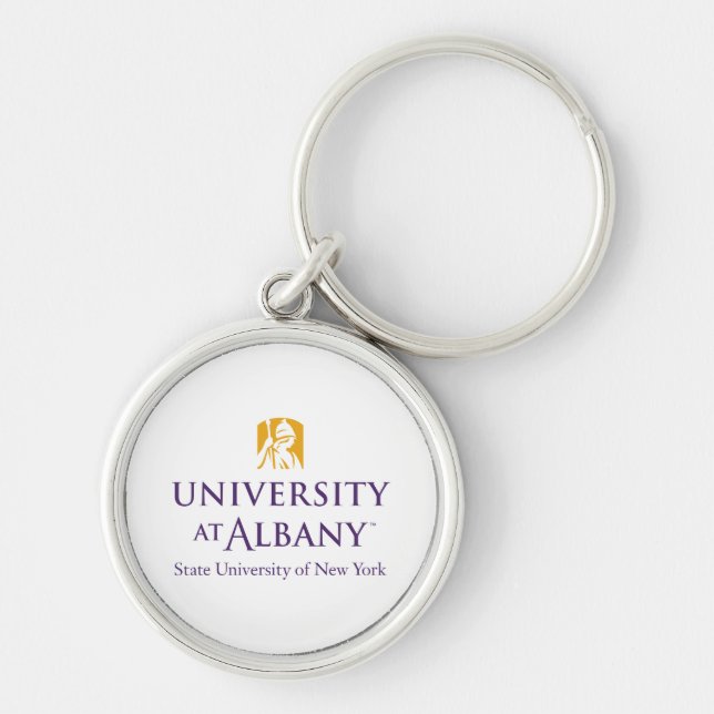 University at Albany Iconic Logo Key Ring (Front)