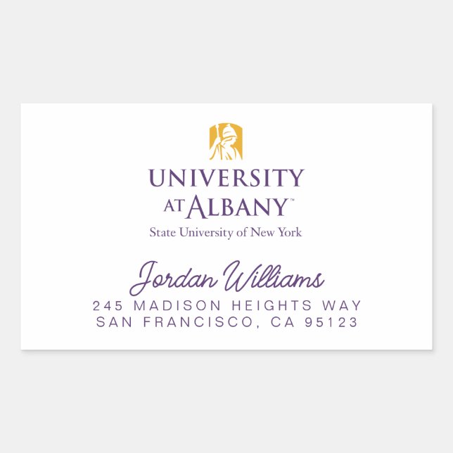 University at Albany Iconic Logo Rectangular Sticker (Front)