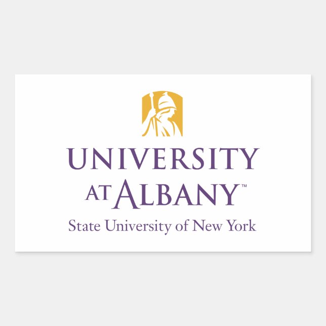 University at Albany Iconic Logo Rectangular Sticker (Front)