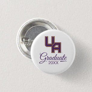 University at Albany Initials Logo 3 Cm Round Badge