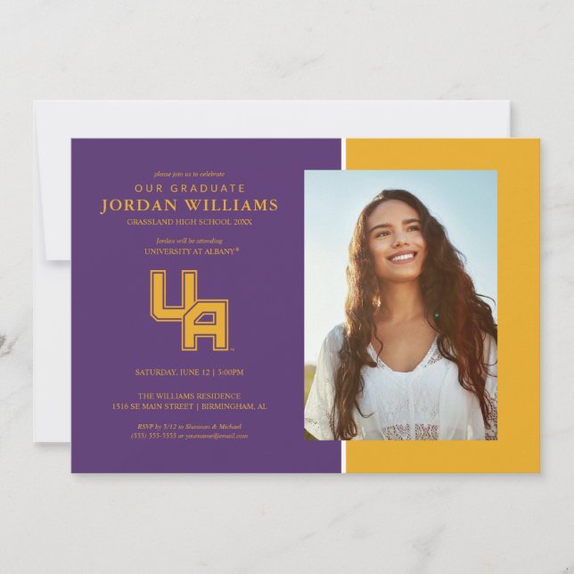 University at Albany Initials Logo Announcement (Front)