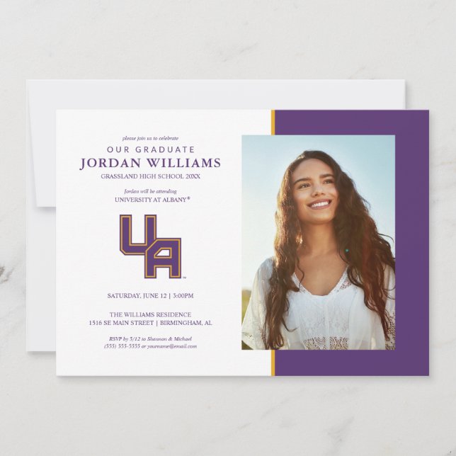 University at Albany Initials Logo Announcement (Front)