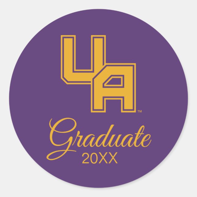 University at Albany Initials Logo Classic Round Sticker (Front)
