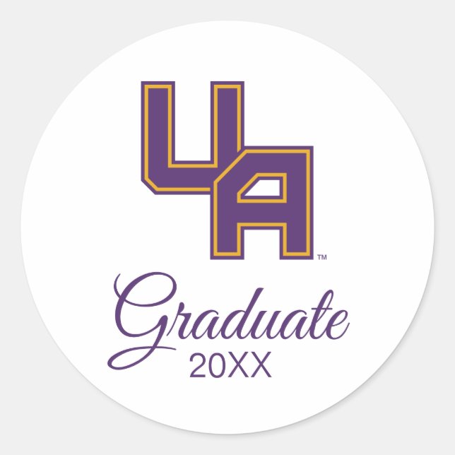 University at Albany Initials Logo Classic Round Sticker (Front)