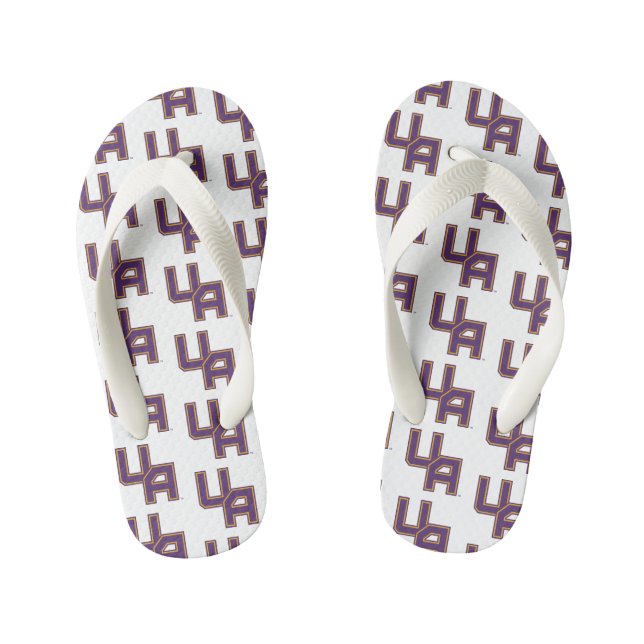 University at Albany Initials Logo Kid's Jandals (Footbed)