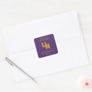 University at Albany Initials Logo Square Sticker