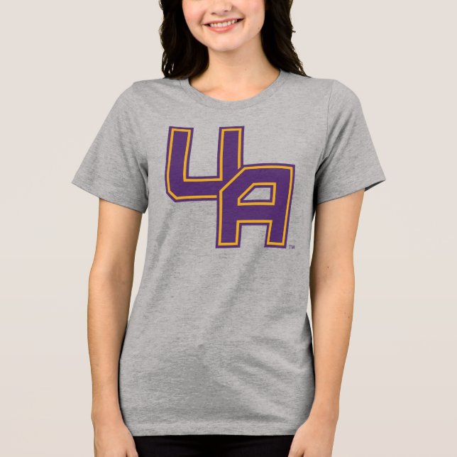 University at Albany Initials Logo Tri-Blend Shirt (Front)