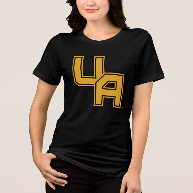 University at Albany Initials Logo Tri-Blend Shirt (Front)