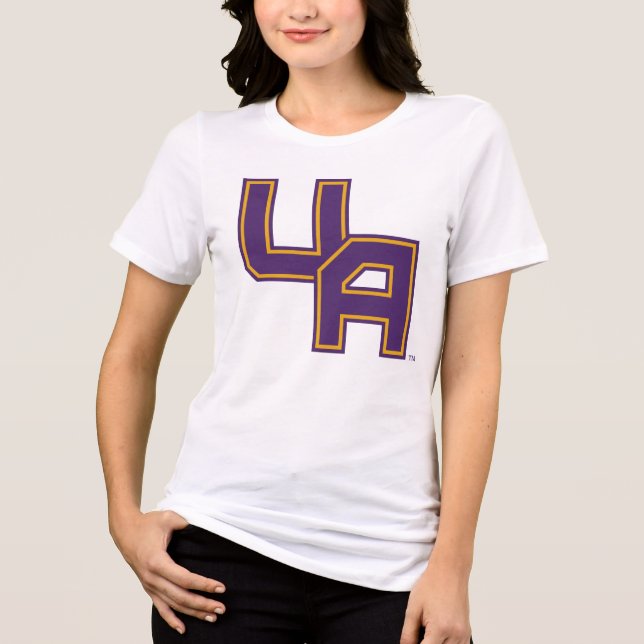 University at Albany Initials Logo Tri-Blend Shirt (Front)